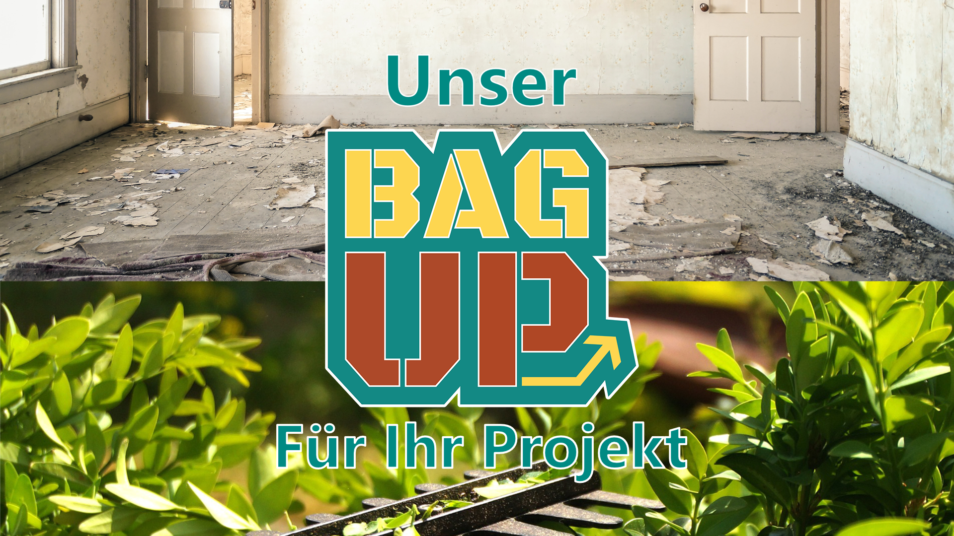 Logo Bagup auf Hintergrund.